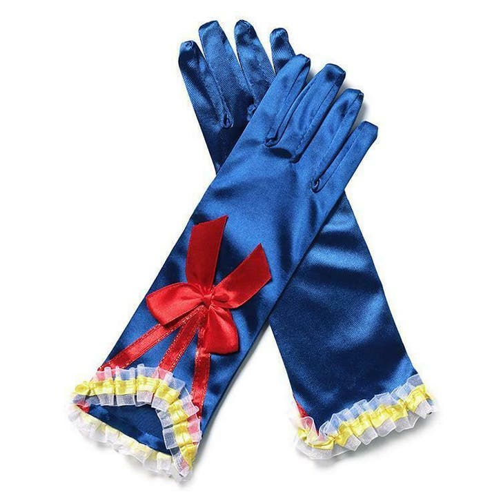 Prinsessenjurk - Handschoenen met strik - Donker blauw, Kinderen en Baby's, Carnavalskleding en Verkleedspullen, Nieuw, Ophalen of Verzenden