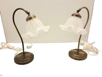 IKEA - Lamp (2) - B 9302 - Metaal, Glas