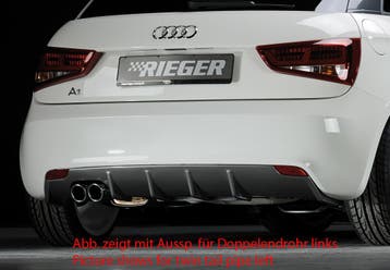 Rieger diffuser | geschikt voor Audi A1 8X | ABS Carbon-look, Auto-onderdelen, Carrosserie en Plaatwerk, Verzenden, Nieuw, Audi