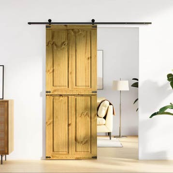 vidaXL Schuifdeur Corona HoningBruin 80 x 210 cm Massief, Verzenden, Nieuw