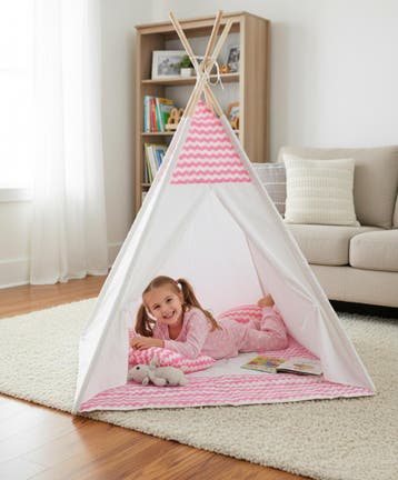 Speeltent - Tipi Tent - Met Grondkleed & Kussens -, Kinderen en Baby's, Speelgoed | Buiten | Speeltoestellen, Verzenden, Nieuw