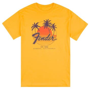 Fender T-Shirt Palm Sunshine Marigold S, Verzenden, Nieuw