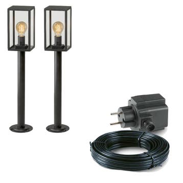 2x LED sokkel tuinlamp - 3.5 Watt - 12V - 68cm - Complete, Ophalen of Verzenden, Nieuw