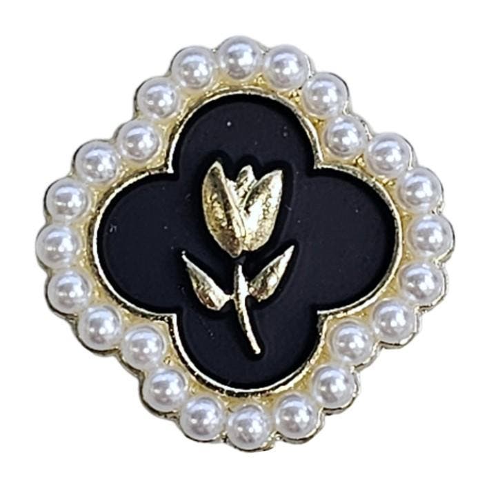 Fako Bijoux - Magnetische Mini Broche - Klaver Met Tulp, Sieraden, Tassen en Uiterlijk, Broches, Verzenden