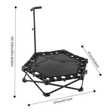 Opvouwbare Fitness Trampoline met Handgreep Rebounder, Verzenden, Nieuw