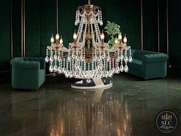 SLC Illumina - MG - Kroonluchter - IJzer, Kristal - Model, Antiek en Kunst
