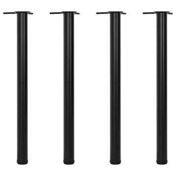 vidaXL Tafelpoten in hoogte verstelbaar zwart 870 mm 4 st, Verzenden, Nieuw