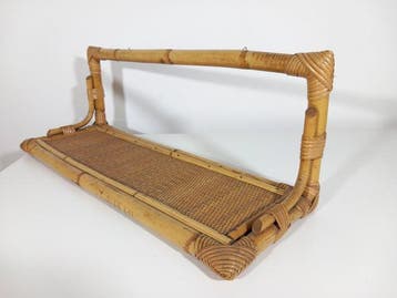 Wandrek - Decoratieve steunplank uit 1970 - Bamboe