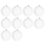 Ruhhy Transparante Kerstballen 12 cm - Set van 10 - DIY K..., Diversen, Kerst, Ophalen of Verzenden, Nieuw