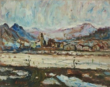 Arturo Tosi (1871-1956) - Inverno a Rovetta