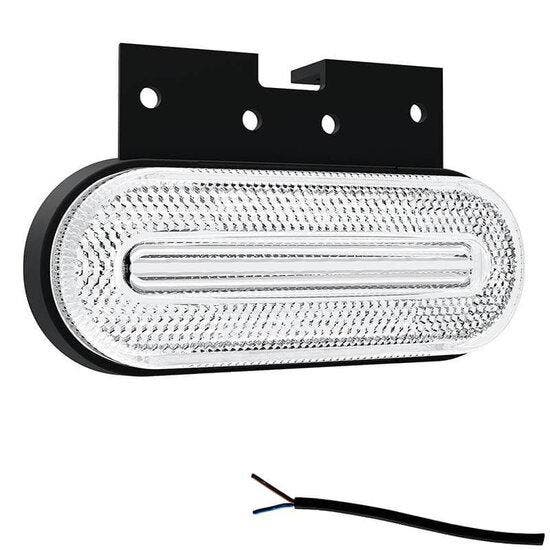 LED markeerverlichting wit  | 12-24v |  50cm. kabel, Auto diversen, Aanhangwagen-onderdelen, Verzenden