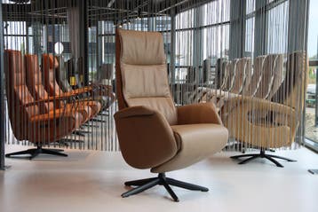 De Toekomst relaxstoel voor lange mensen Twice plus TW-227N, Ophalen of Verzenden, Nieuw, Leer