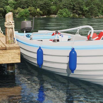 vidaXL Boot fenders 2 st Ø 11 x 40 cm Blauw PVC, Verzenden, Nieuw