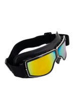 Goggles Motorbril Skibril Bril Zwart Montuur Oranje Spiegelg, Ophalen of Verzenden, Nieuw, Overige maten, Carnaval