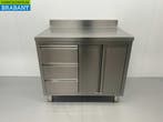HCB RVS Werkkast Kast Werktafel 2 klapdeuren en 3 laden 100, Ophalen of Verzenden, Nieuw zonder verpakking