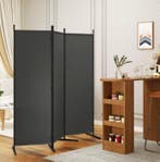 Nieuw Opvouwbaar Kamerscherm met 3 of 4 Panelen – Zwart, Huis en Inrichting, Woonaccessoires | Kamerschermen, Verzenden, Nieuw