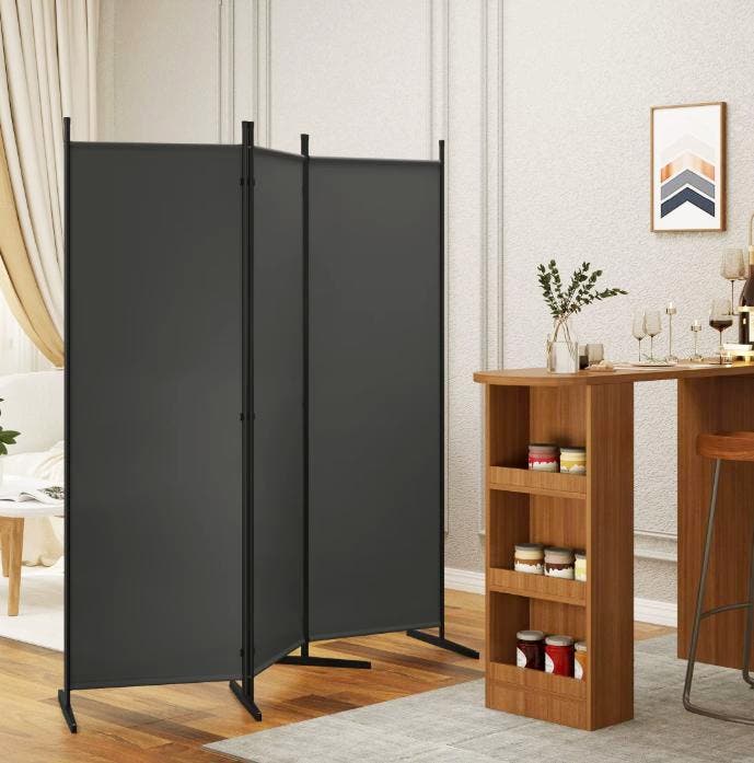 Nieuw Opvouwbaar Kamerscherm met 3 of 4 Panelen – Zwart, Huis en Inrichting, Woonaccessoires | Kamerschermen, Nieuw, Verzenden