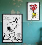 Moabit - Snoopy X Woodstock X Dog With Balloon //Diptych//, Antiek en Kunst