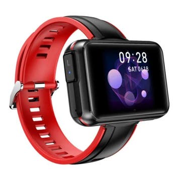 T91 Smartwatch Breed Display met Draadloze Oortjes - 1.4, Verzenden, Nieuw