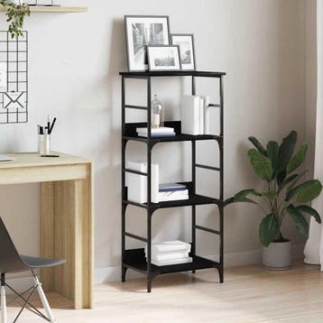 vidaXL Boekenkast 3-laags 50 x 33 x 117,5 cm Bewerkt hout, Huis en Inrichting, Minder dan 50 cm, Verzenden, 100 tot 150 cm, Nieuw
