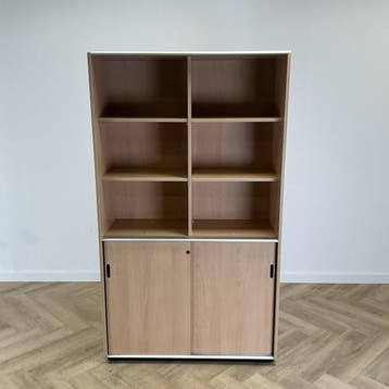 hoge schoolkast vv 8 legborden (hxbxd) 193x110x46 cm, beuken, Ophalen of Verzenden, Gebruikt