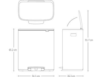 Brabantia Bo Prullenbak - 60 liter - XXL volume - Soft Beige, Verzenden, Zo goed als nieuw