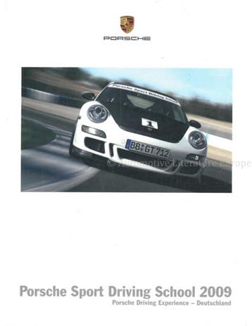 2009 PORSCHE SPORT RIJSCHOOL BROCHURE DUITS, Nieuw, Porsche, Author