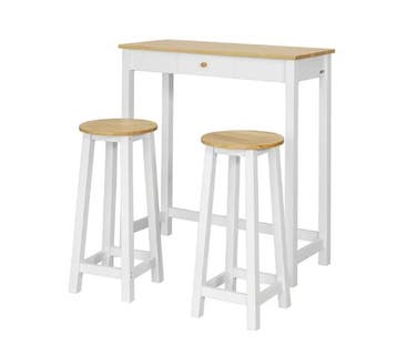 2dekans | SoBuy Bartafel met 2 Barkrukken - Max. 90 kg per, Ophalen of Verzenden, Zo goed als nieuw