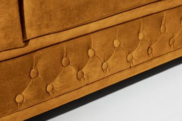 Bank CHESTERFIELD 205 cm met binnenvering, 3-zits, fluweel,, Ophalen of Verzenden, Nieuw