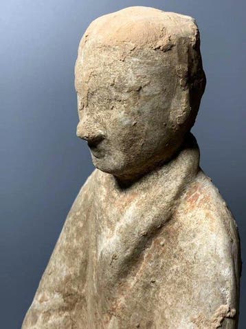 Oud-Chinees, Han-dynastie keramische figuur - 29 cm