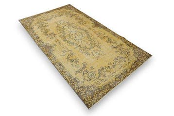 Geel vintage - Vloerkleed - 205 cm - 115 cm - met, Nieuw