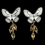 Zonder minimumprijs - Oorbellen Zilver Citrien - 6, Nieuw