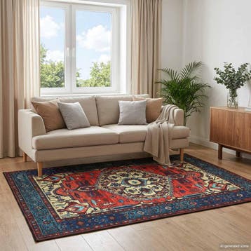 vidaXL Vloerkleed ORIZ Rood 200 x 280 cm 100% polyester, Verzenden, Nieuw, Rood