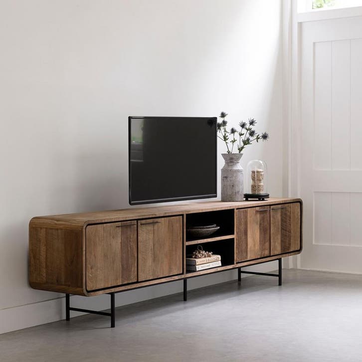 *WOONWINKEL* DTP Home Evo Tv-meubel Met Ronde Hoeken 225 Cm, Huis en Inrichting, Kasten | Televisiemeubels, Nieuw, Verzenden