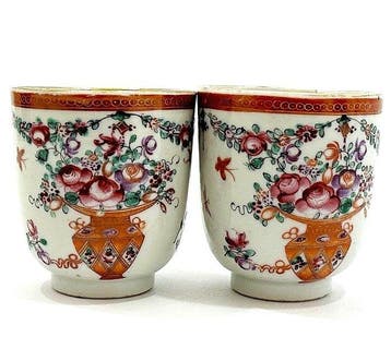 Dinastia Qing Epoca Qianlong, ca. 1750-1770 - Coppia Piatti