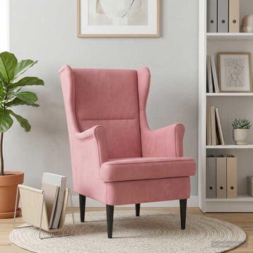 vidaXL Fauteuil Roze Fluweel, Verzenden, Nieuw