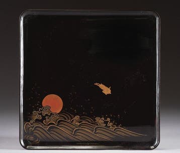 Gelakte dienbladen - gelakt hout - Japan - Meiji periode