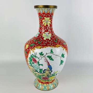 Vaas - Messing - China - Qing Dynastie (1644-1911) - Grote