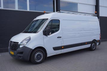 Opel Movano 2.3 Turbo L3H2 150PK EURO 6, Stof, Gebruikt, Wit, Onderhoudsboekje