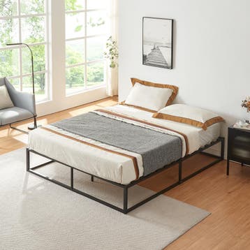Metalen bed Kogel met lattenbodem zwart 180x200 cm, Verzenden, Nieuw
