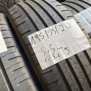 2 x Continental EcoContact 5 195-55-20 Zomerbanden 5,5mm, Gebruikt, Ophalen of Verzenden, Band(en), Personenwagen