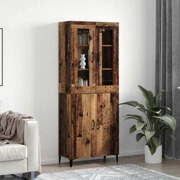 vidaXL buffetkast 2 pcs Oud hout Bewerkt hout, Huis en Inrichting, Kasten | Buffetkasten, Minder dan 50 cm, Verzenden, Nieuw, Minder dan 100 cm