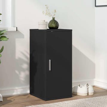 vidaXL Schoenenkast 32x35x70 cm bewerkt hout zwart, Verzenden, Nieuw