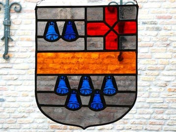 Glas-in-loodraam - Handvervaardigd - Midden 20ste eeuw -