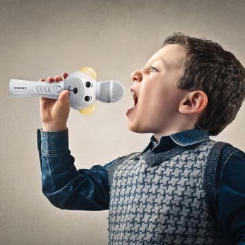 Karaoke Microfoon – met Bluetooth - Wit – Lenco - BMC-060, Verzenden, Zo goed als nieuw