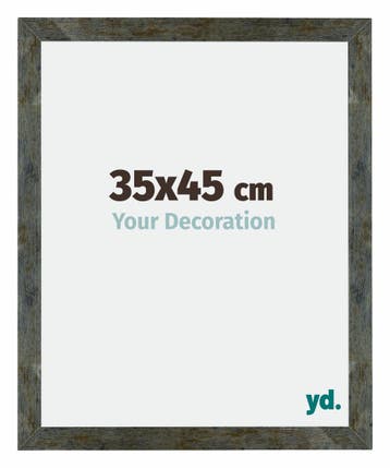 Fotolijst 35x45 cm - Blauw Goud Gemeleerd - MDF - Mura, Verzenden, Nieuw