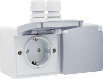 Dubbele Horizontale Spatwaterdichte Stopcontactuitgang 16A, Verzenden, Nieuw, Overige typen