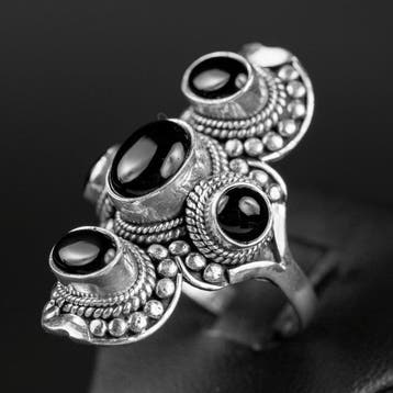 Antieke techniek - Traditionele Balinees zilveren ring -