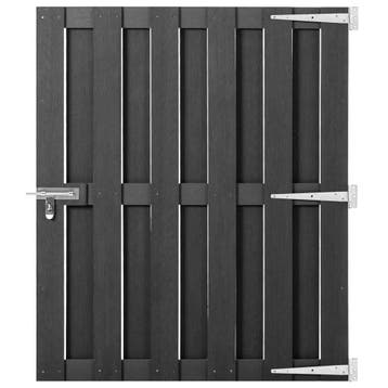 vidaXL Poort 100x112 cm HKC grijs, Tuin en Terras, Tuinpoorten, Verzenden, Nieuw