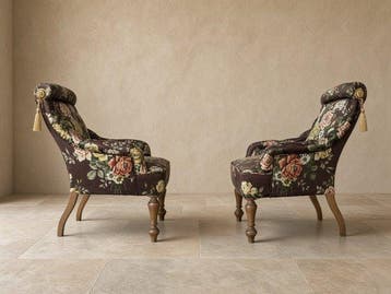 Fauteuil (2) - Een paar Franse Napoleon III-stijl
